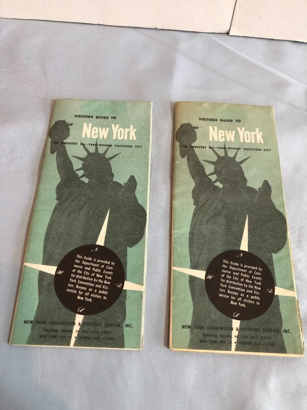 VINTAGE LOT of 2 Visitors Guide to New York Maps Nov 1957 #F5